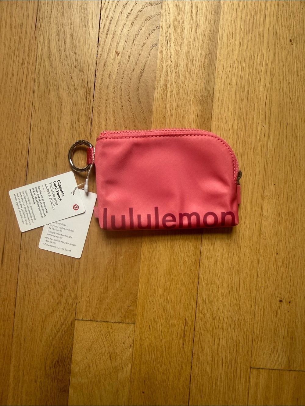 lululemon athletica Coral Pink Keyring Coin Pouch